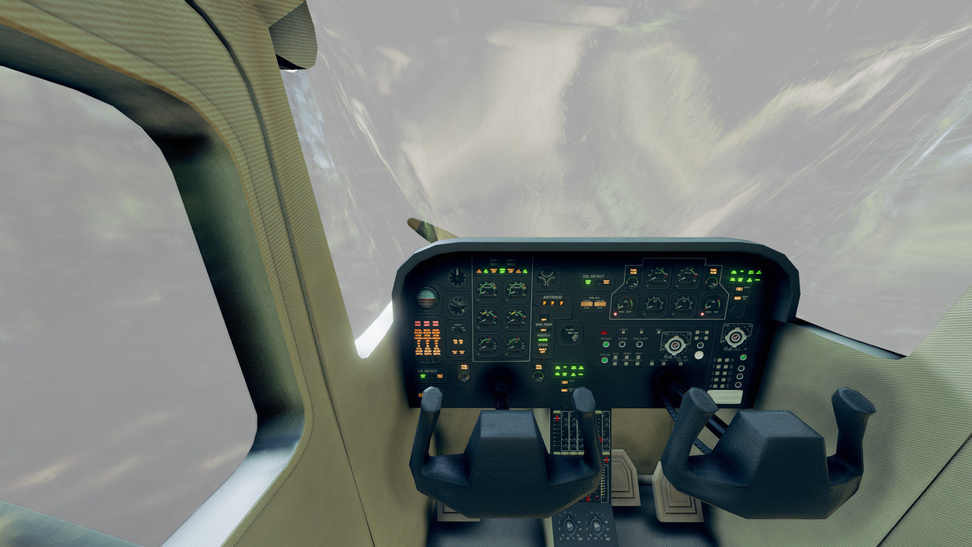 Light Airplane Low-poly 3D model_9