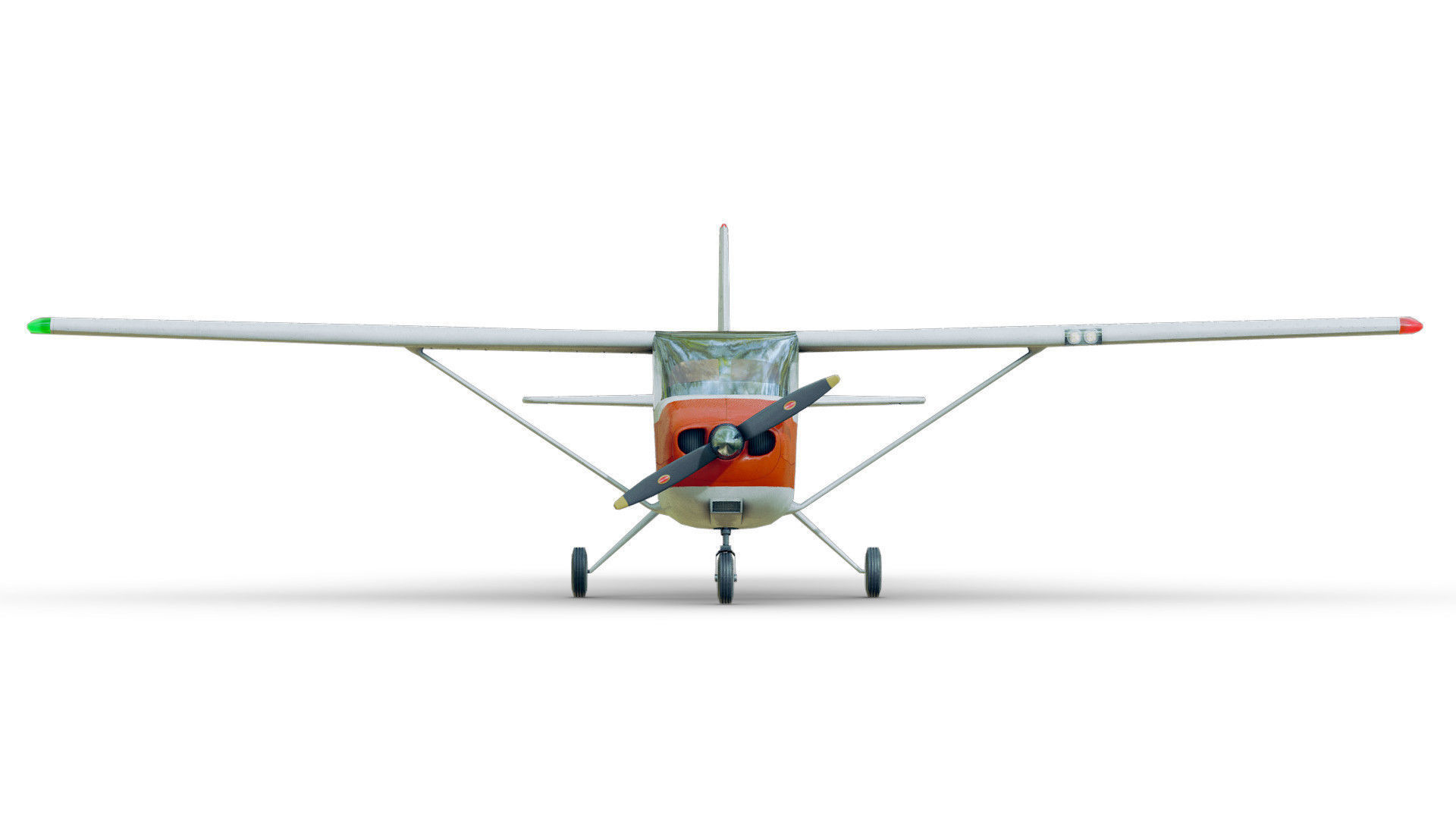 Light Airplane Low-poly 3D model_17