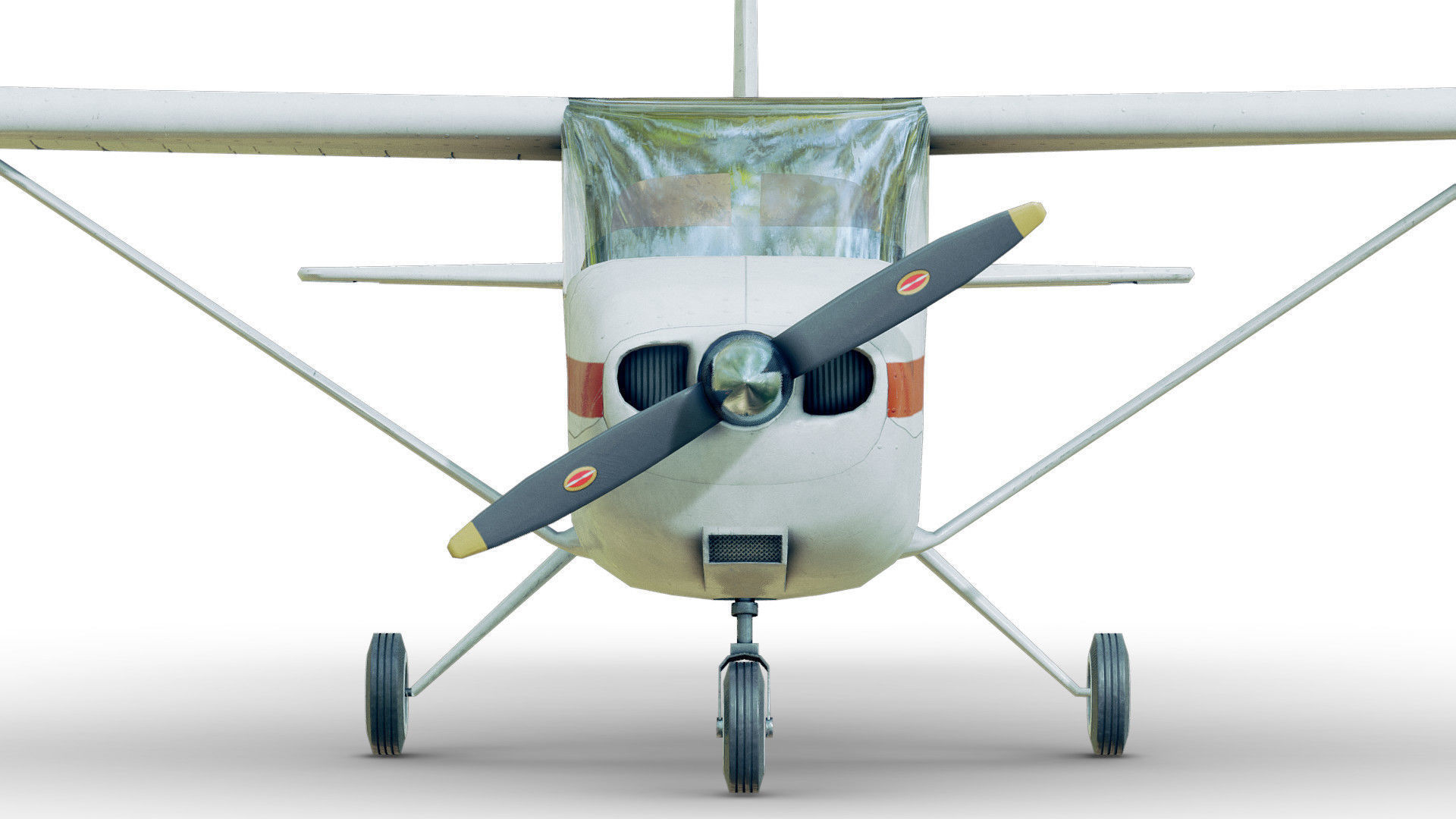 Light Airplane Low-poly 3D model_27