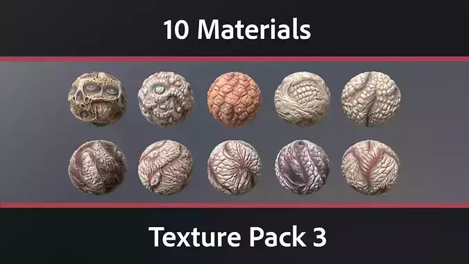10 Materials Skin Monster Seamless PBR Pack 3 Texture 10 Materials Skin Monster Seamless PBR Pack 3 Texture