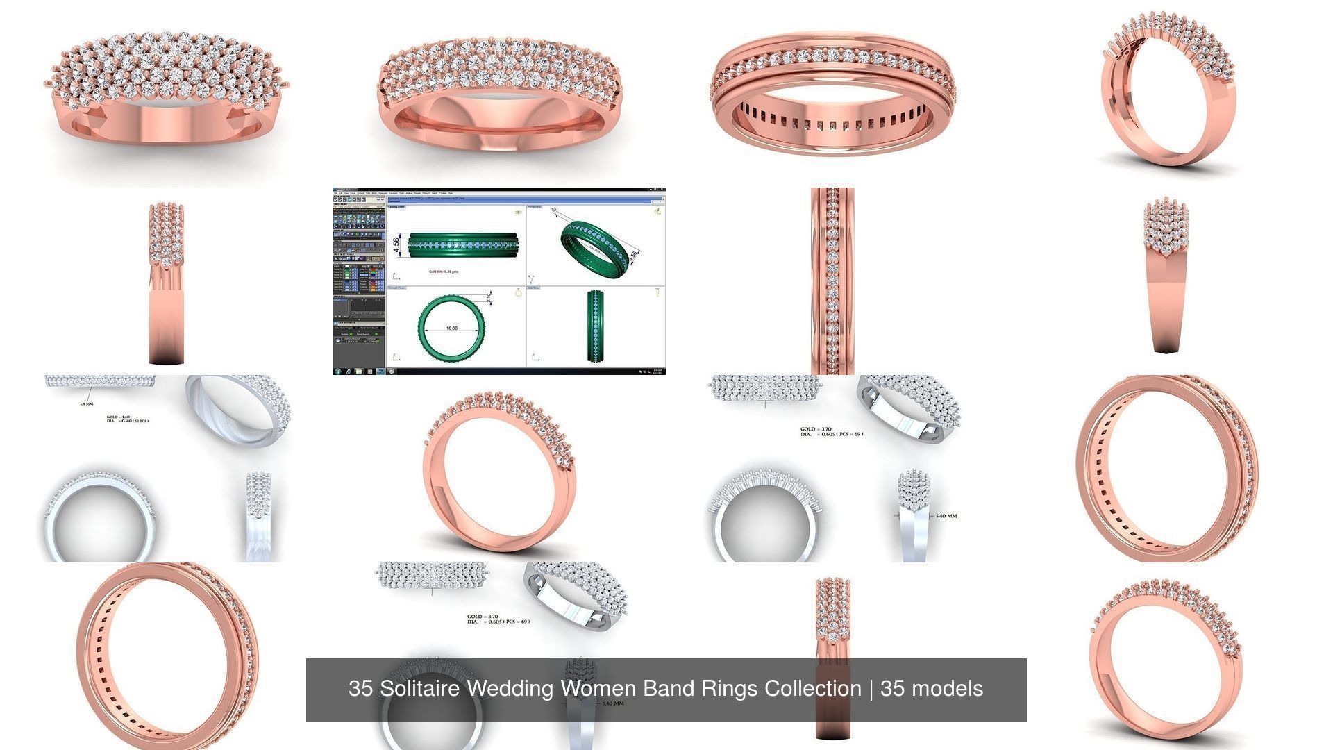 35 Solitaire Wedding Women Band Rings Collection _3