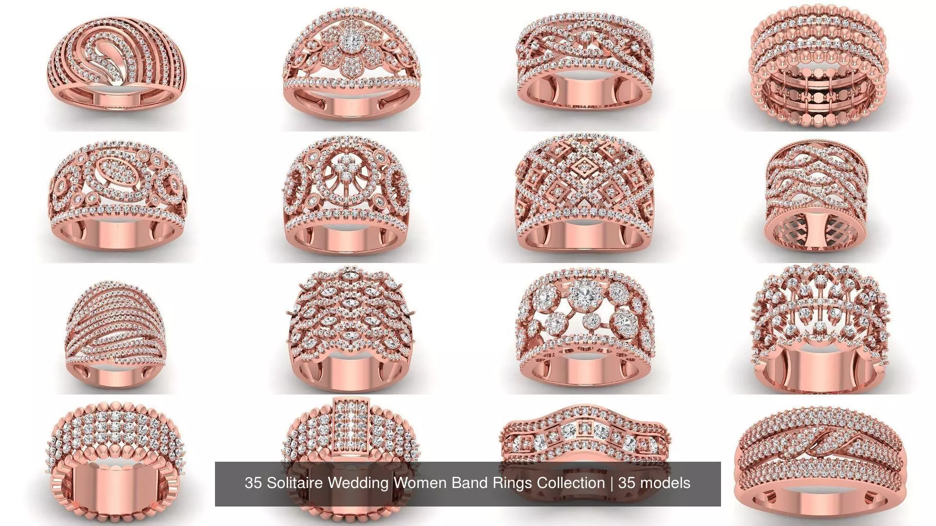 35 Solitaire Wedding Women Band Rings Collection _0