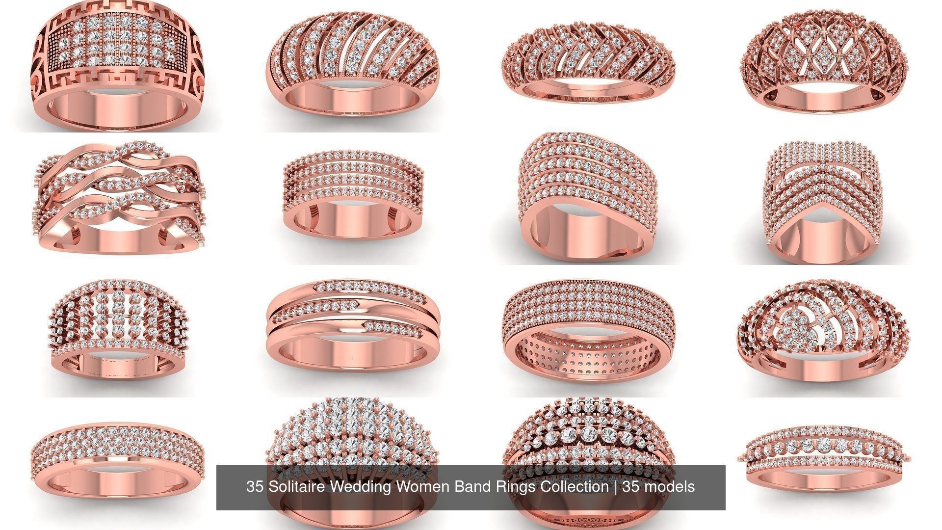 35 Solitaire Wedding Women Band Rings Collection _1