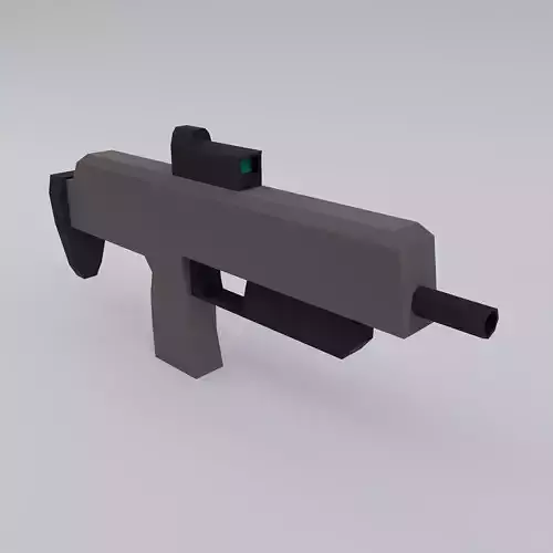 Heckler Koch MP7 submachine gun Low-poly 3D model
