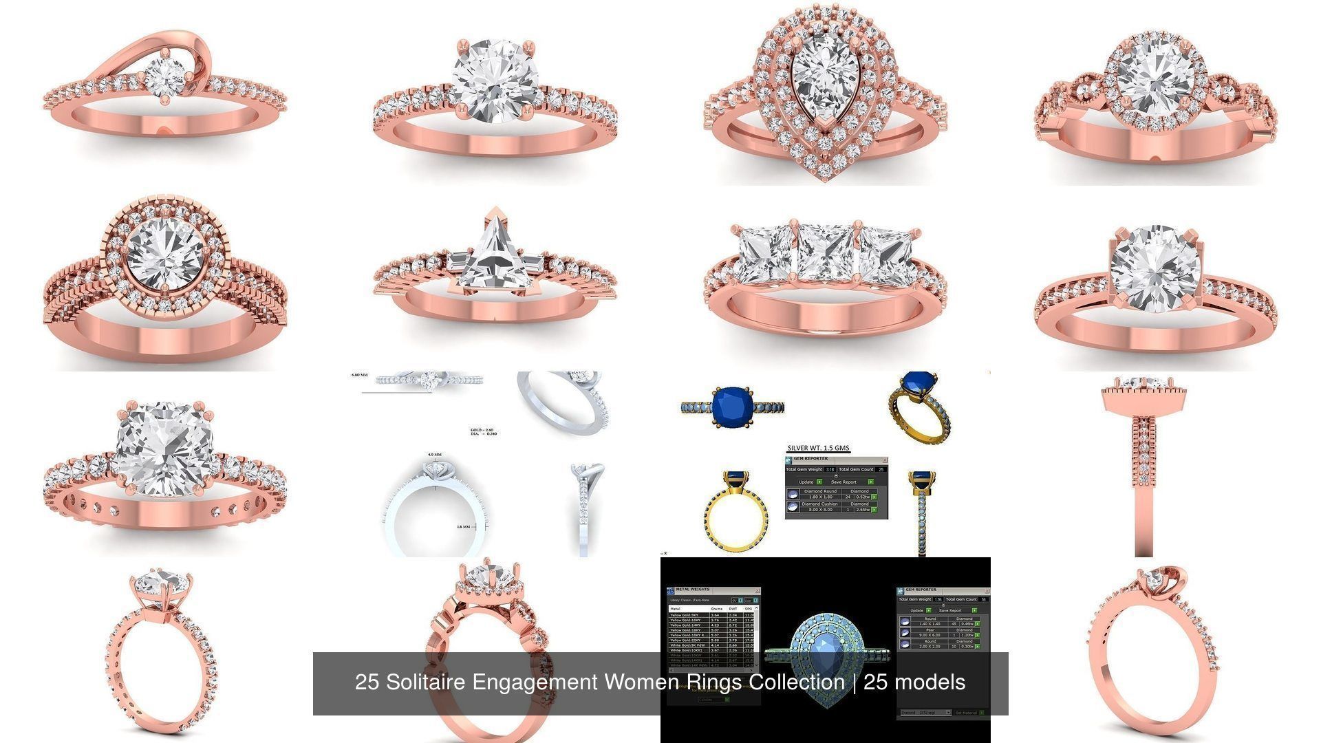 25 Solitaire Engagement Women Rings Collection _2