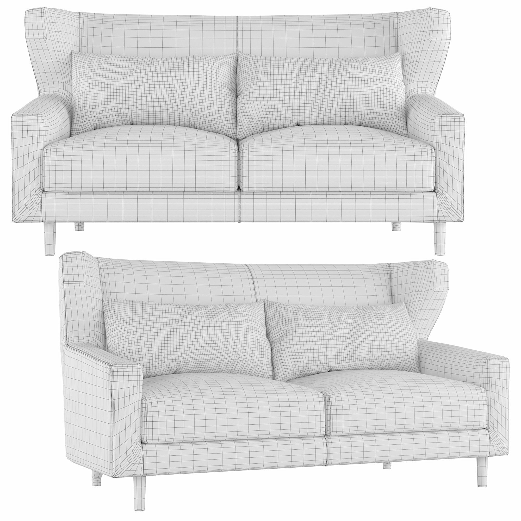 Sofa Folk 3D model_1