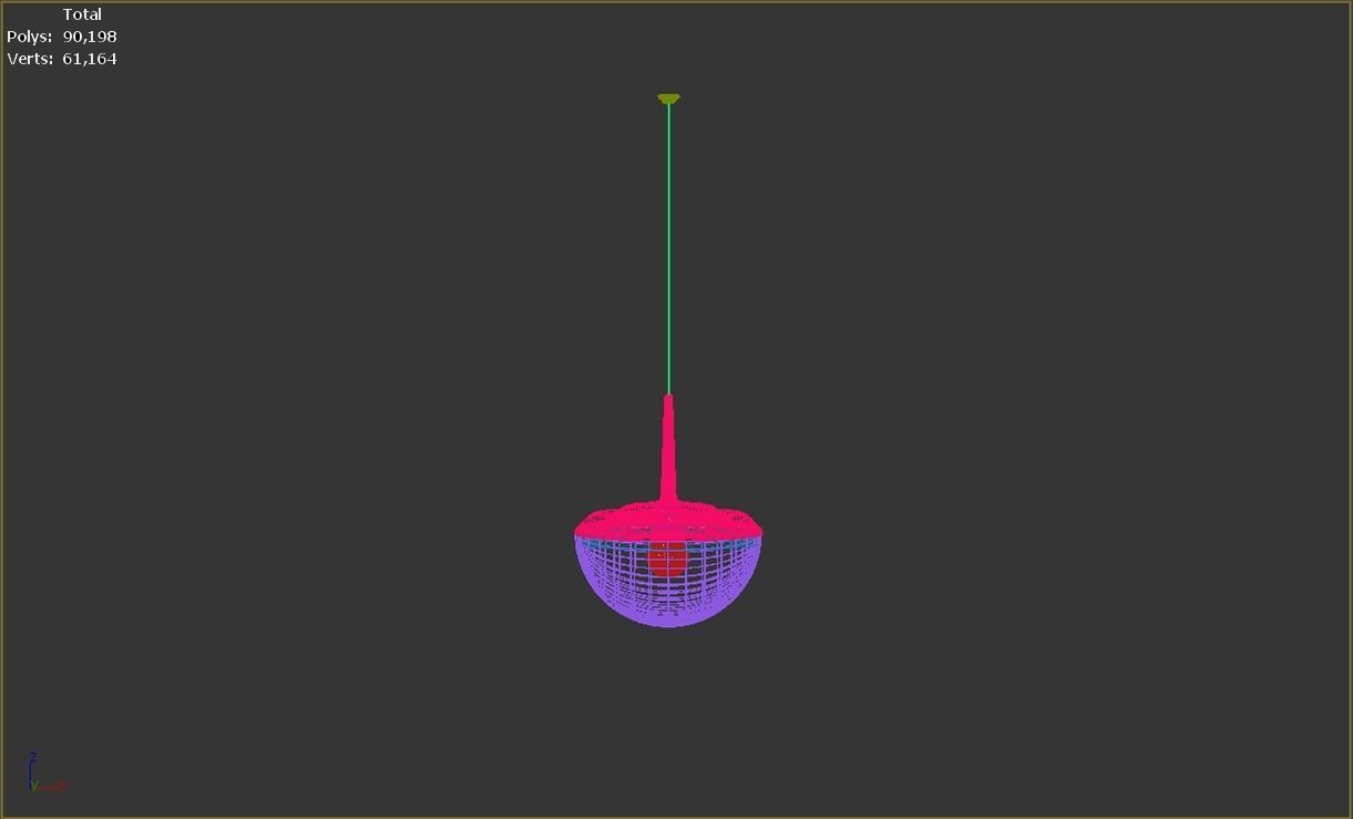 Vibia Cap Shape Hanging Lamp Free 3D model_5