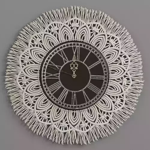macrame clock 03 3D model