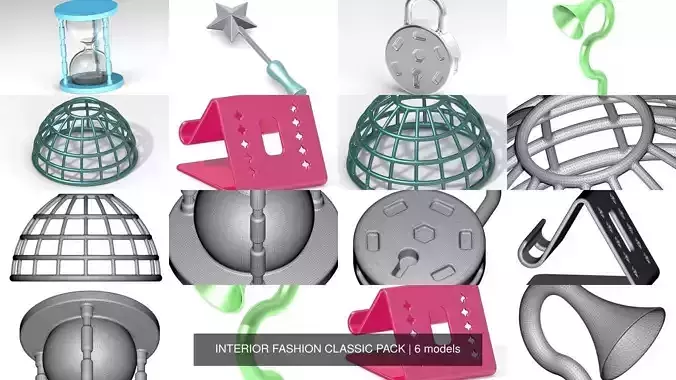 INTERIOR FASHION CLASSIC PACK 3D Model Collection