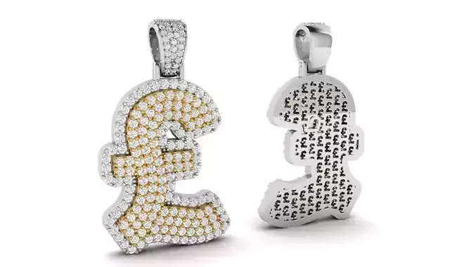  Pound Double Layered Diamond Pendant 3D print model