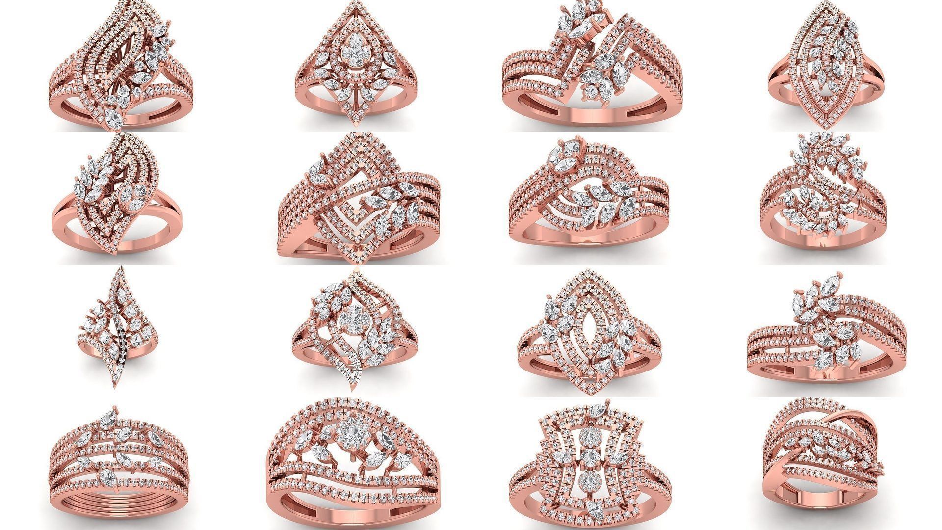 60 Women Wedding Engagement Marquise Diamond Rings Collection _5