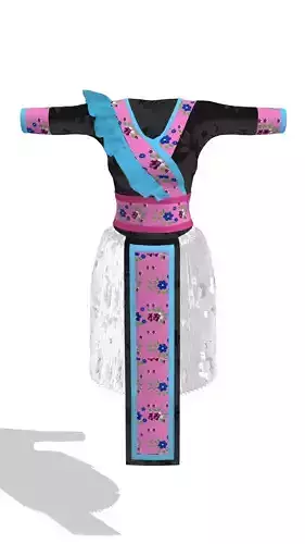 Hmong fashion dress  3D model