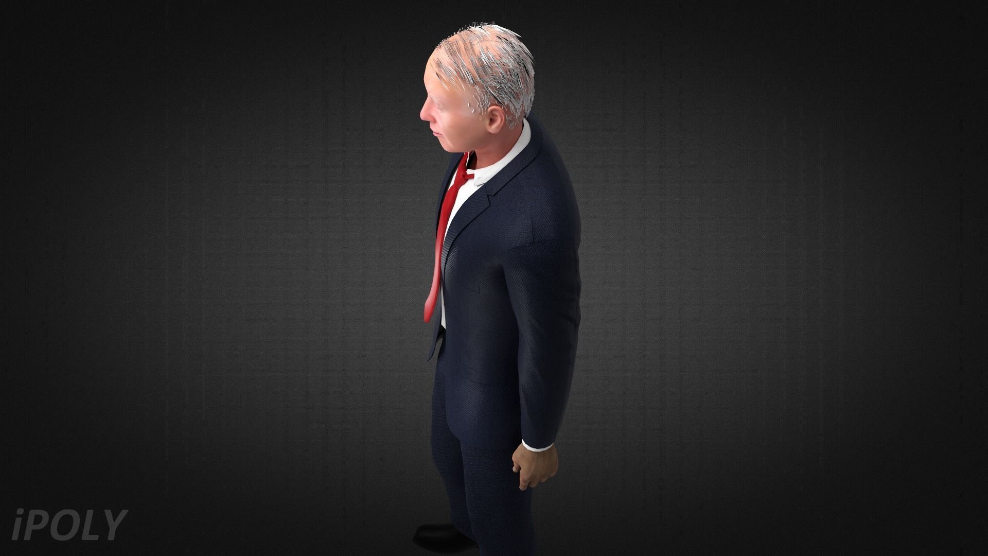 Joe Biden President of the United States Low-poly 3D model_4