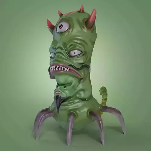 Nasty stylized monster