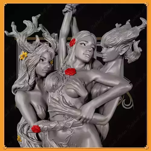 Nutshell Atelier - Forest Dryad - NSFW 3D print model
