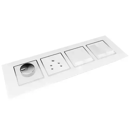 Chrome Knob Switch Board 3D model