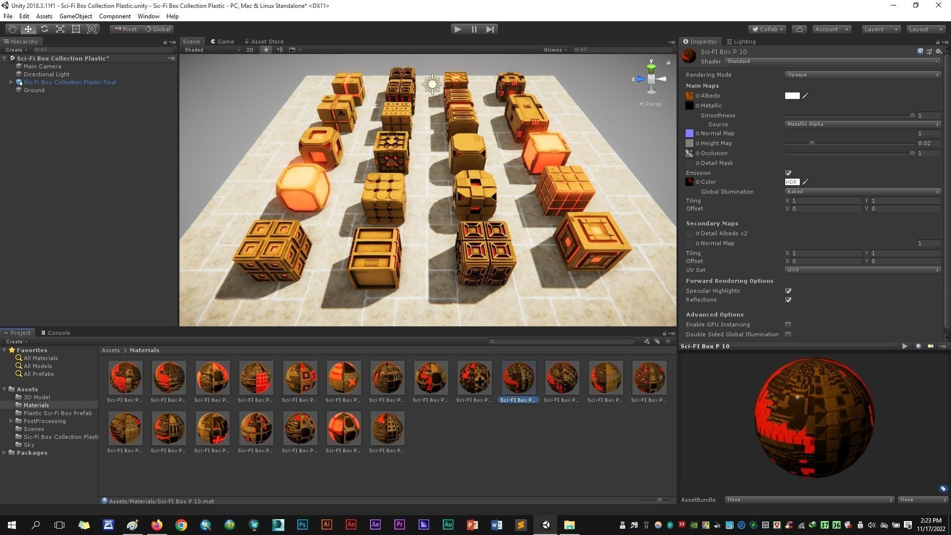 Sic-Fi Box Collection Plastic Low-poly 3D model_18