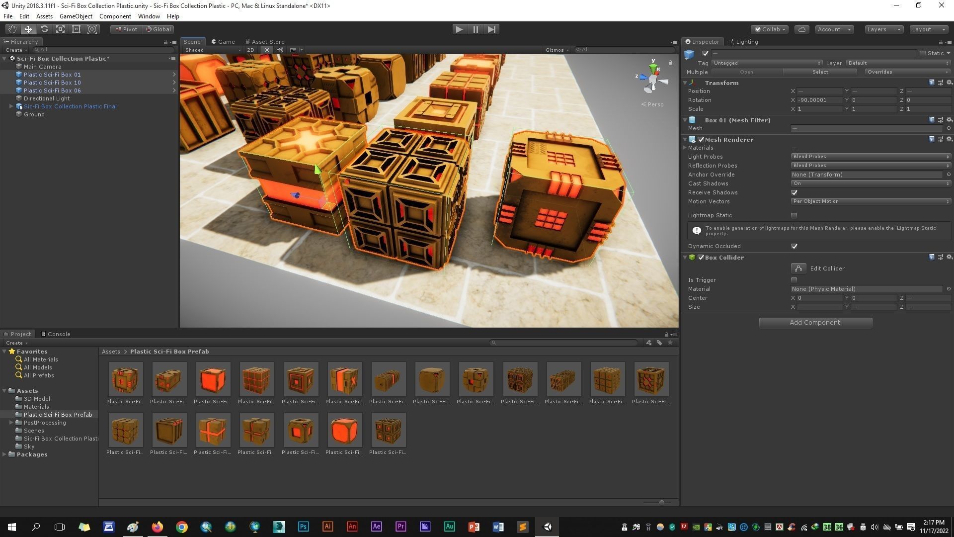 Sic-Fi Box Collection Plastic Low-poly 3D model_13
