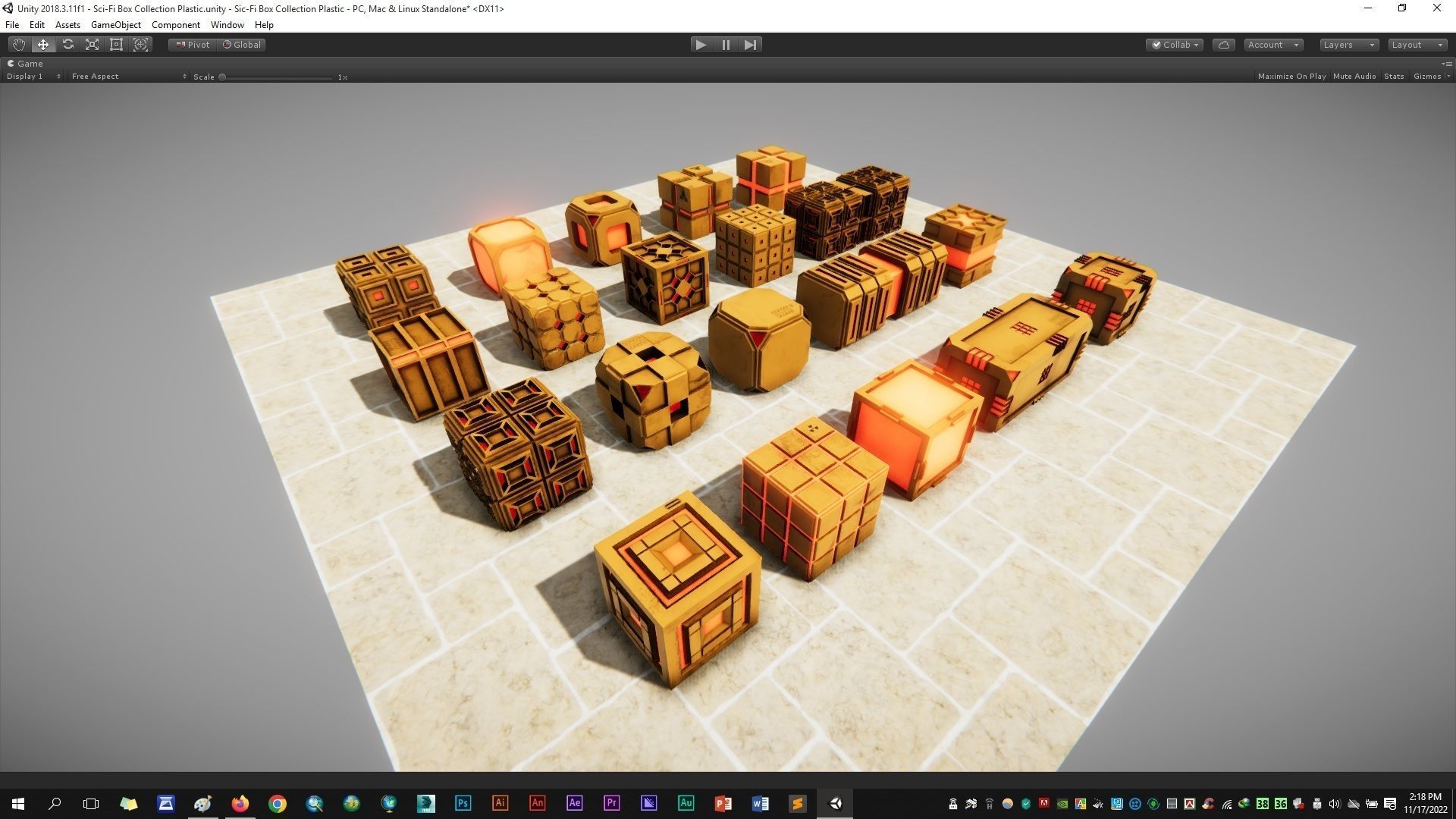 Sic-Fi Box Collection Plastic Low-poly 3D model_14