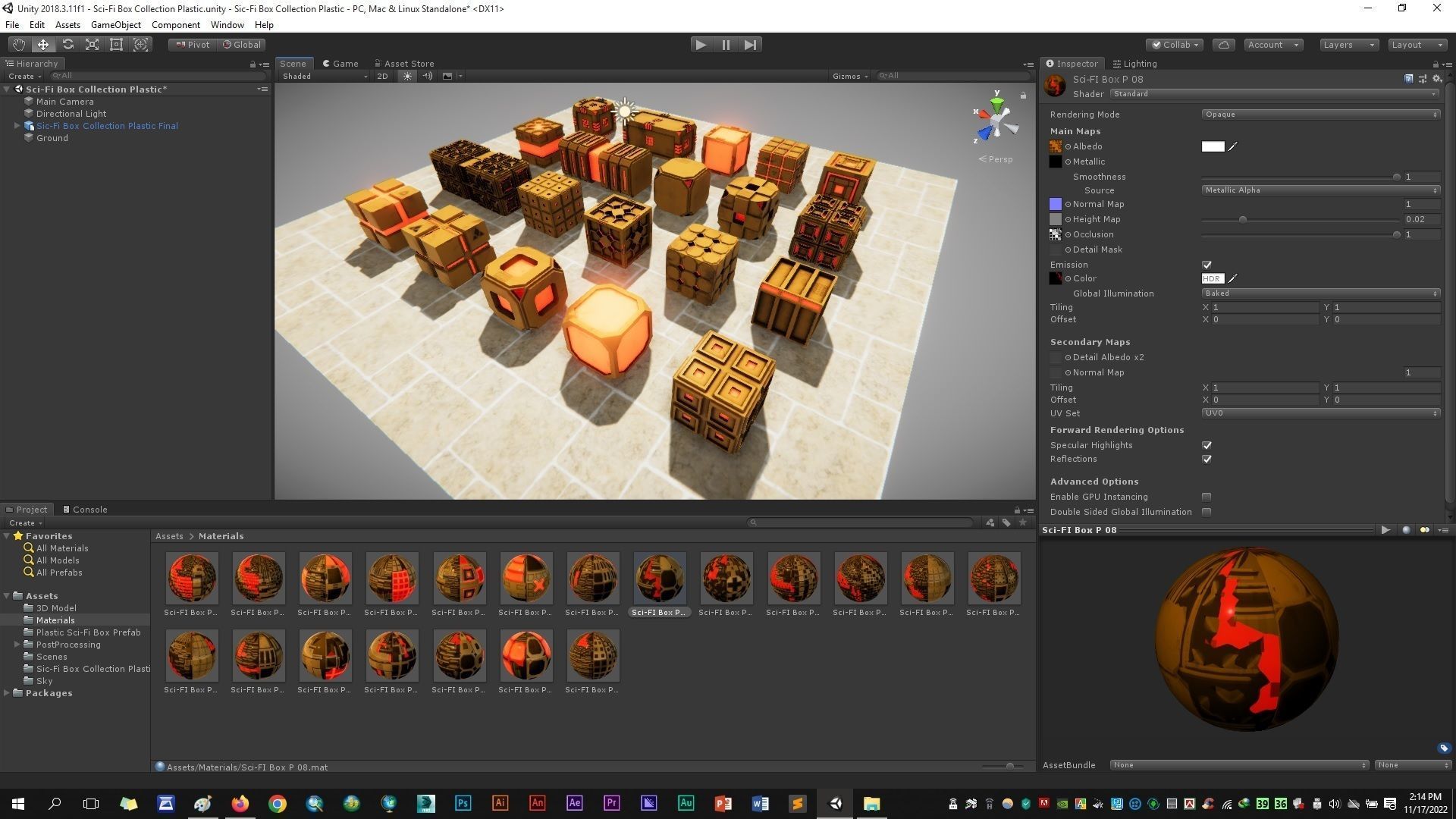 Sic-Fi Box Collection Plastic Low-poly 3D model_11