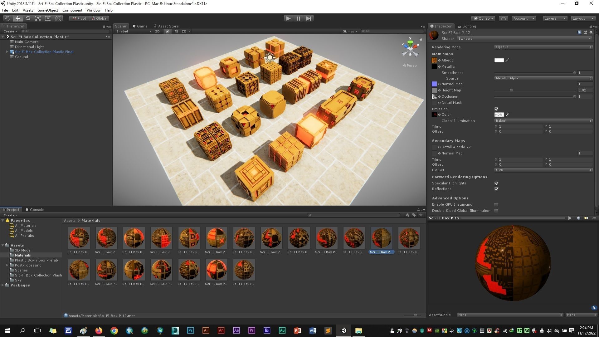 Sic-Fi Box Collection Plastic Low-poly 3D model_19