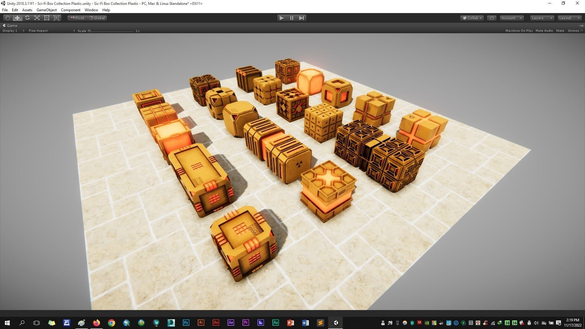 Sic-Fi Box Collection Plastic Low-poly 3D model_15