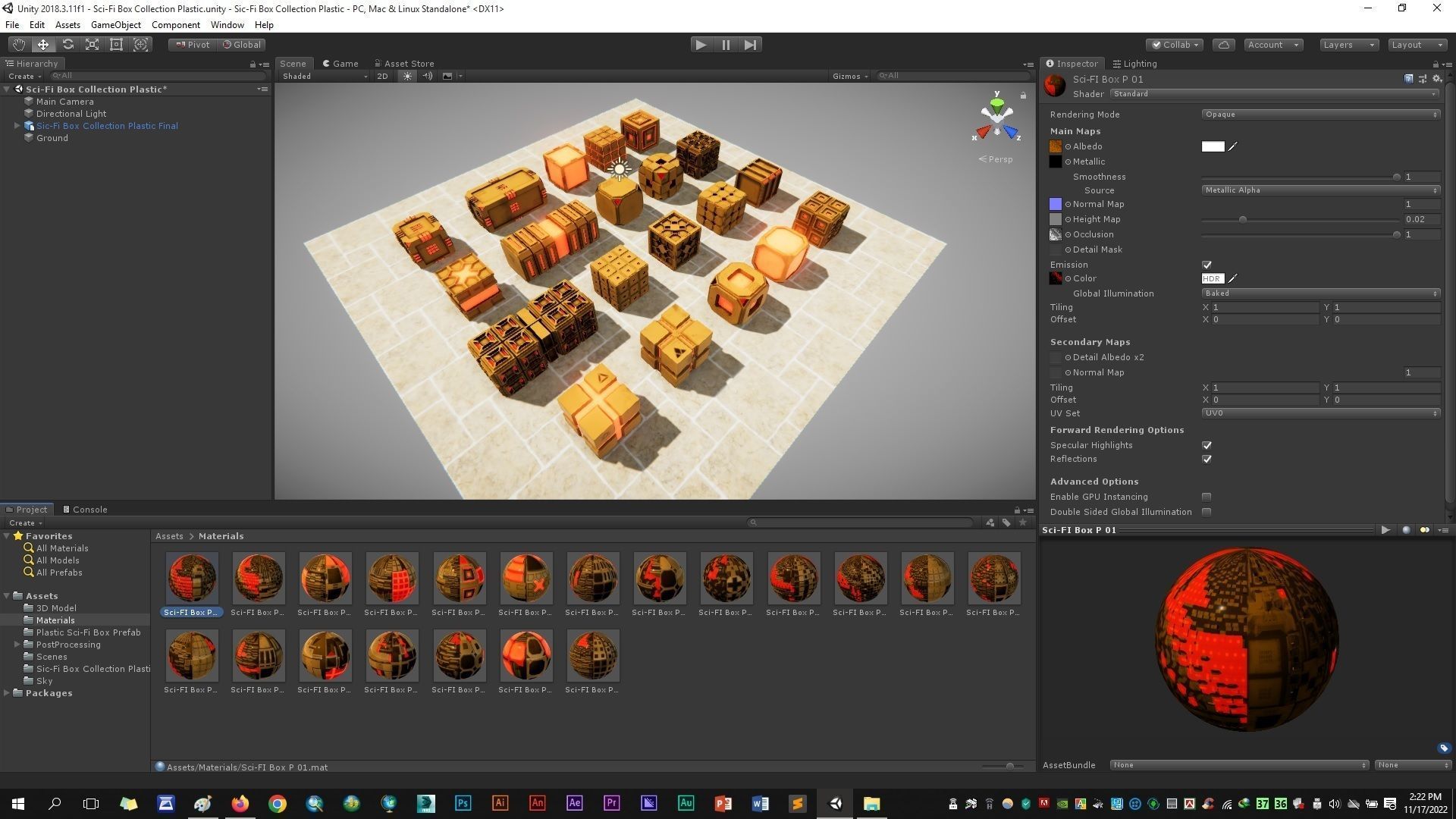 Sic-Fi Box Collection Plastic Low-poly 3D model_16