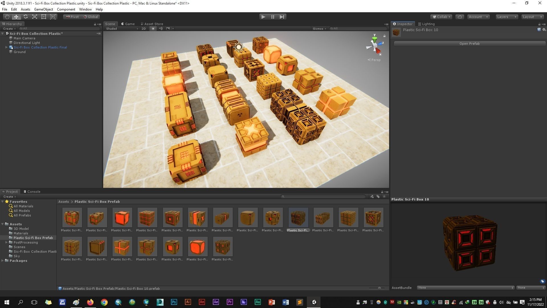 Sic-Fi Box Collection Plastic Low-poly 3D model_12