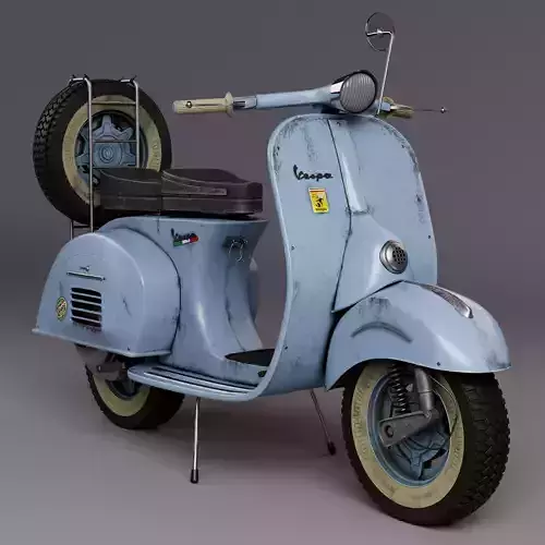 Realistic Old Vespa Model 3D Model 3D model