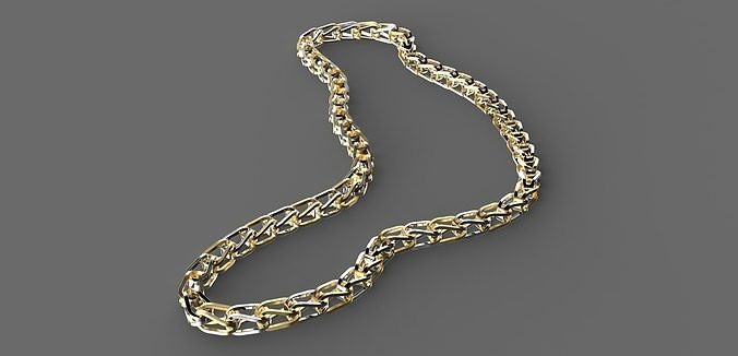 Bracelet-Chain two rings Free 3D model