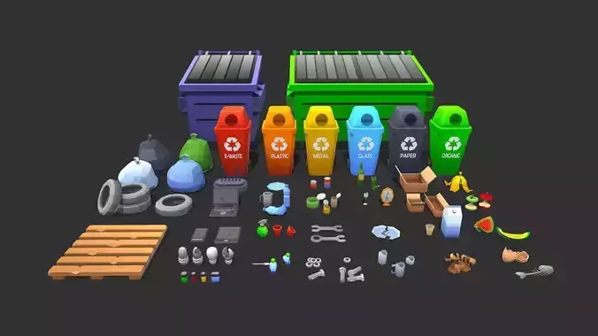 Stylize Low Poly Garbage Pack