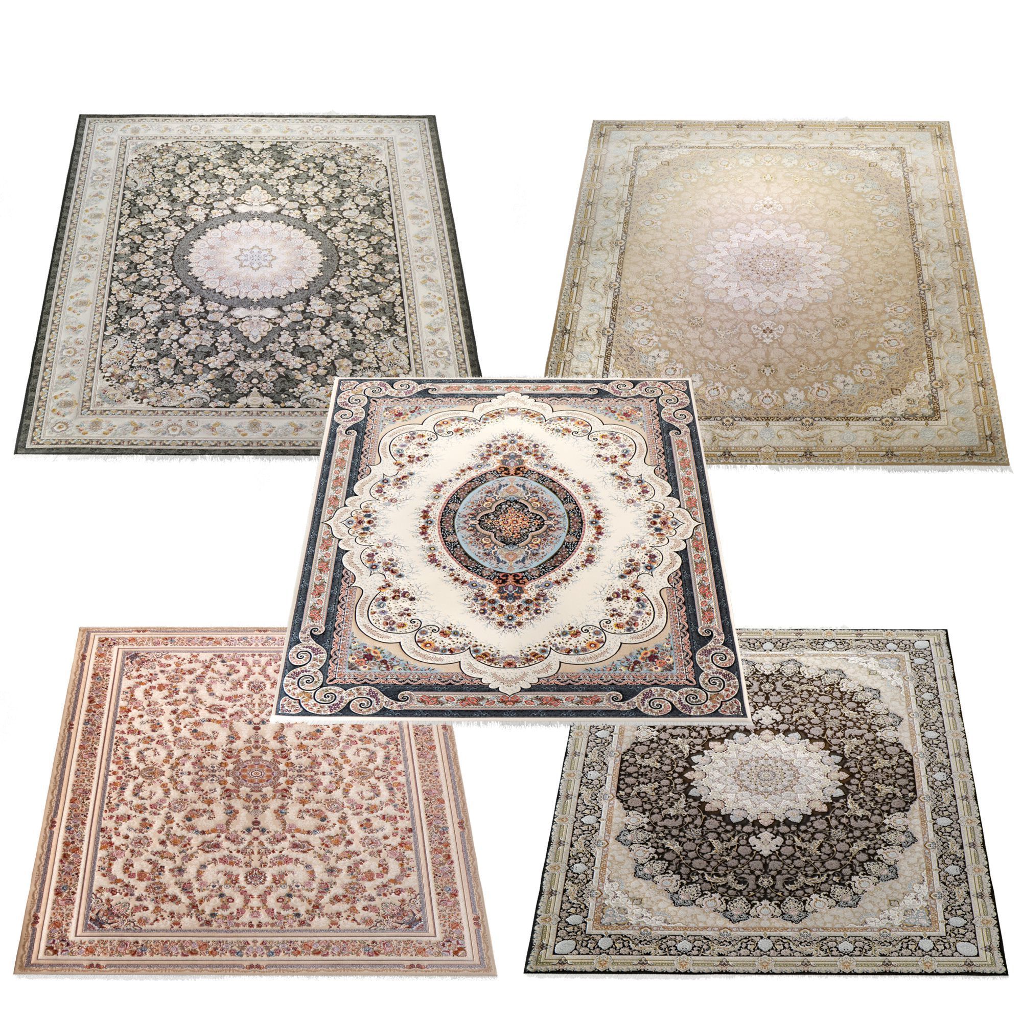 Persian Carpet Collection-vol9-4k texture Low-poly 3D model_1