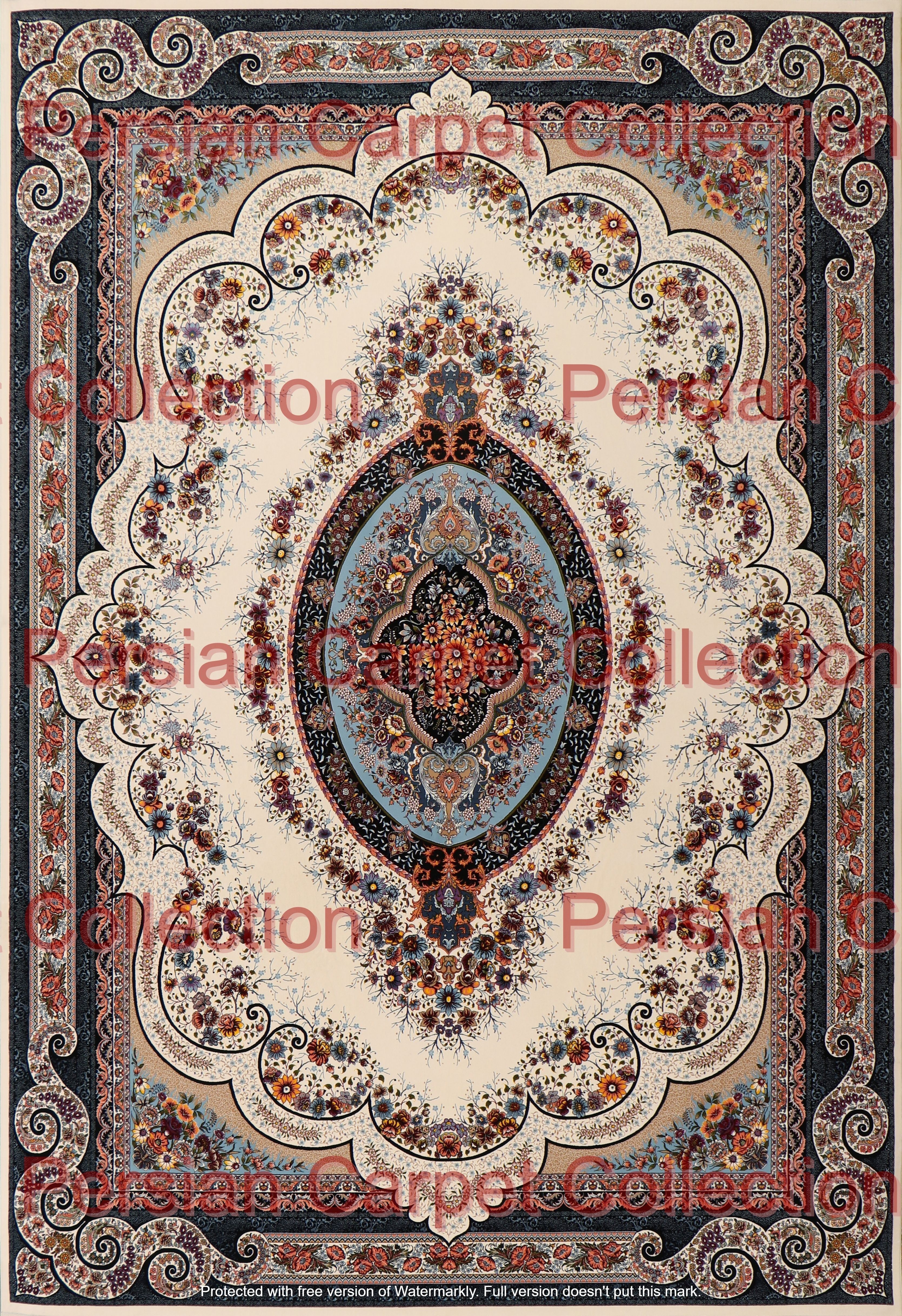 Persian Carpet Collection-vol9-4k texture Low-poly 3D model_9