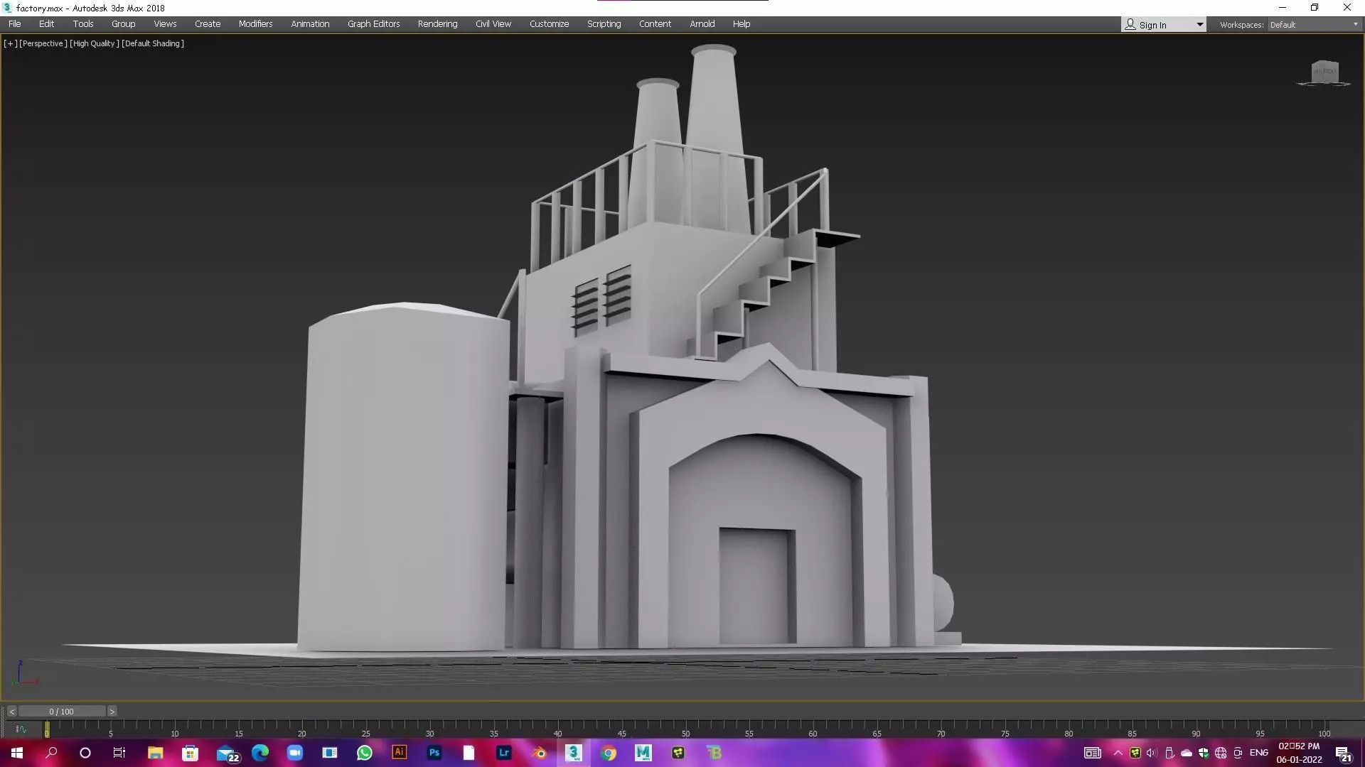FACTORY MODEL IN 3DS MAX Low-poly 3D model_0