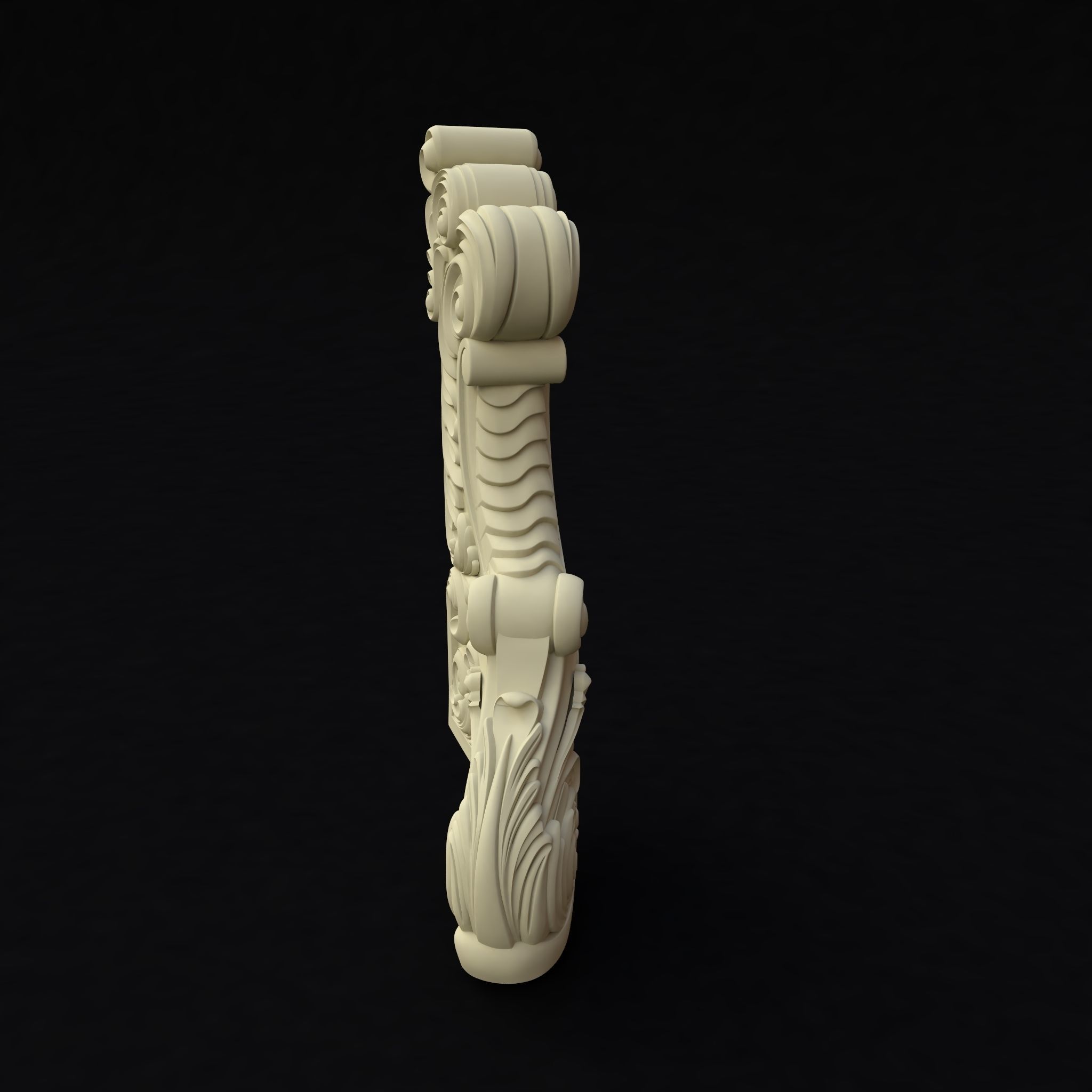 entry postfor stairs 3D model_2