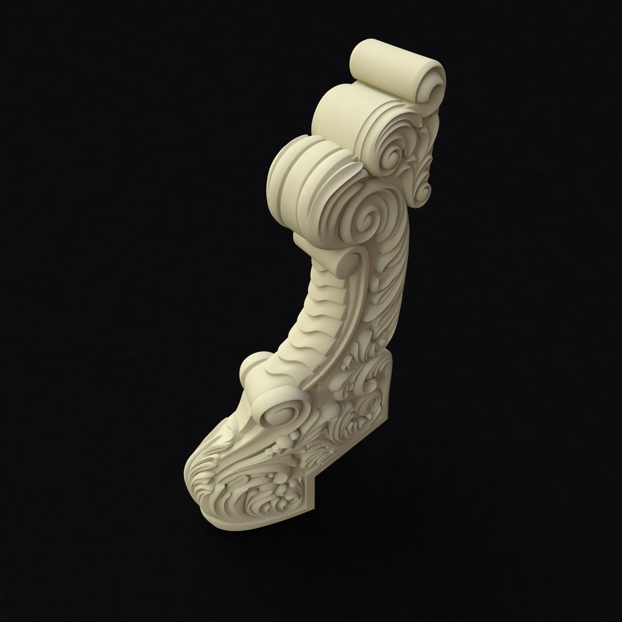 entry postfor stairs 3D model_4