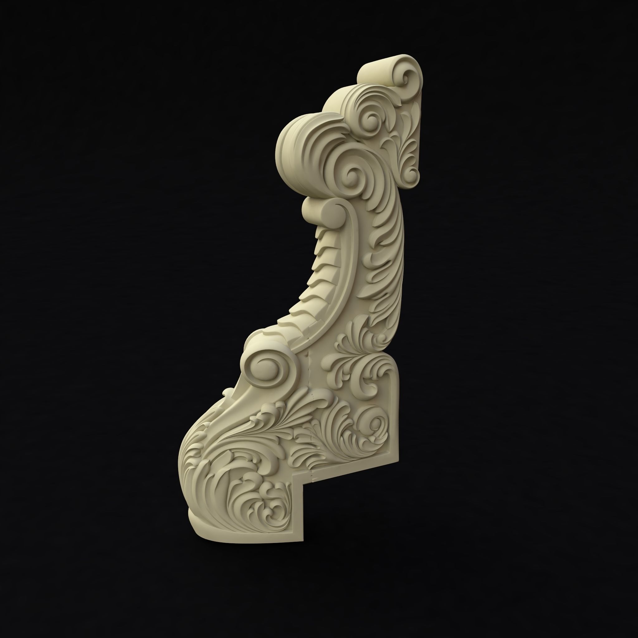 entry postfor stairs 3D model_1