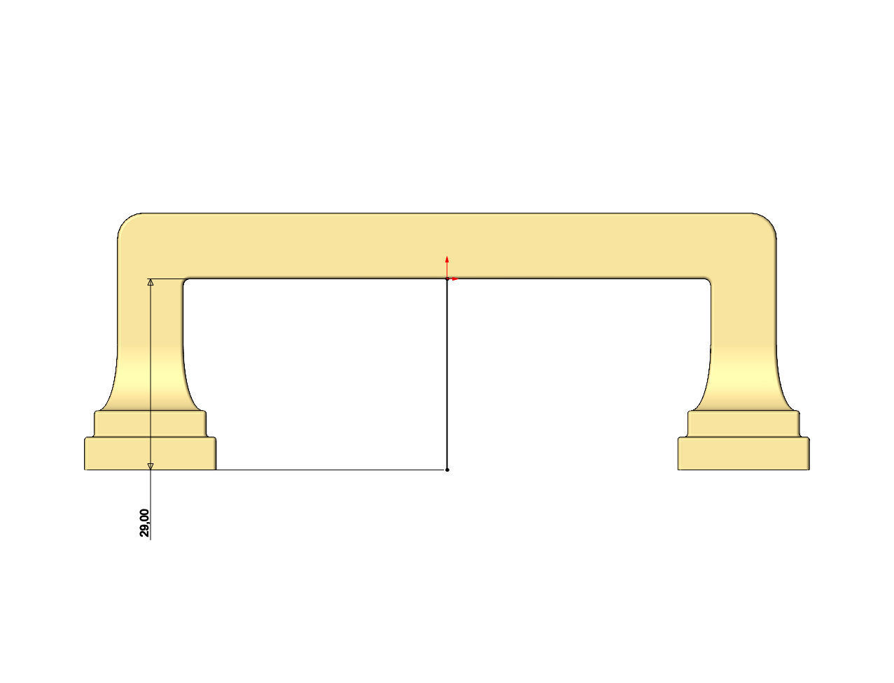 Cabinet drawer handle and pull N001 miniset 3D print model_6