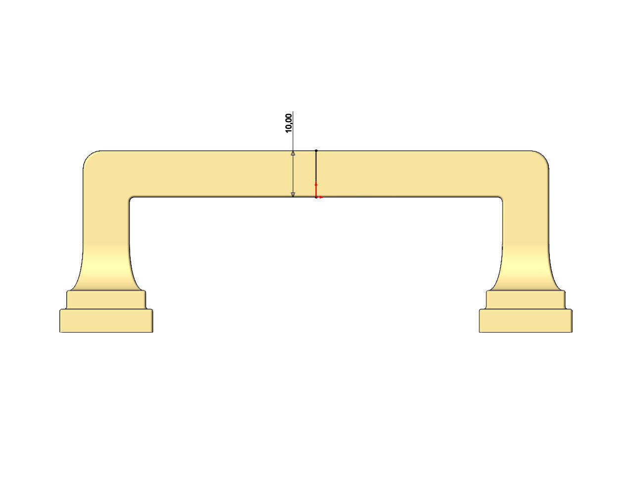 Cabinet drawer handle and pull N001 miniset 3D print model_5