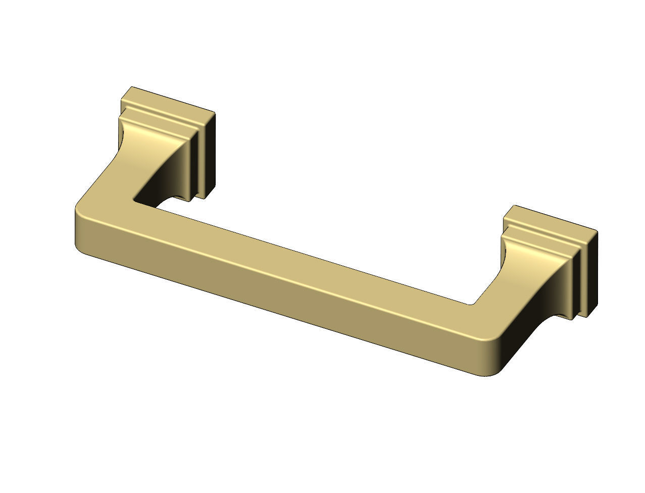 Cabinet drawer handle and pull N001 miniset 3D print model_9