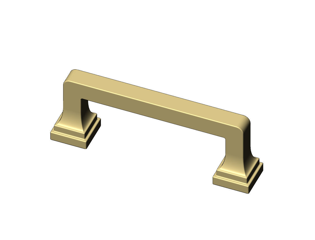 Cabinet drawer handle and pull N001 miniset 3D print model_4