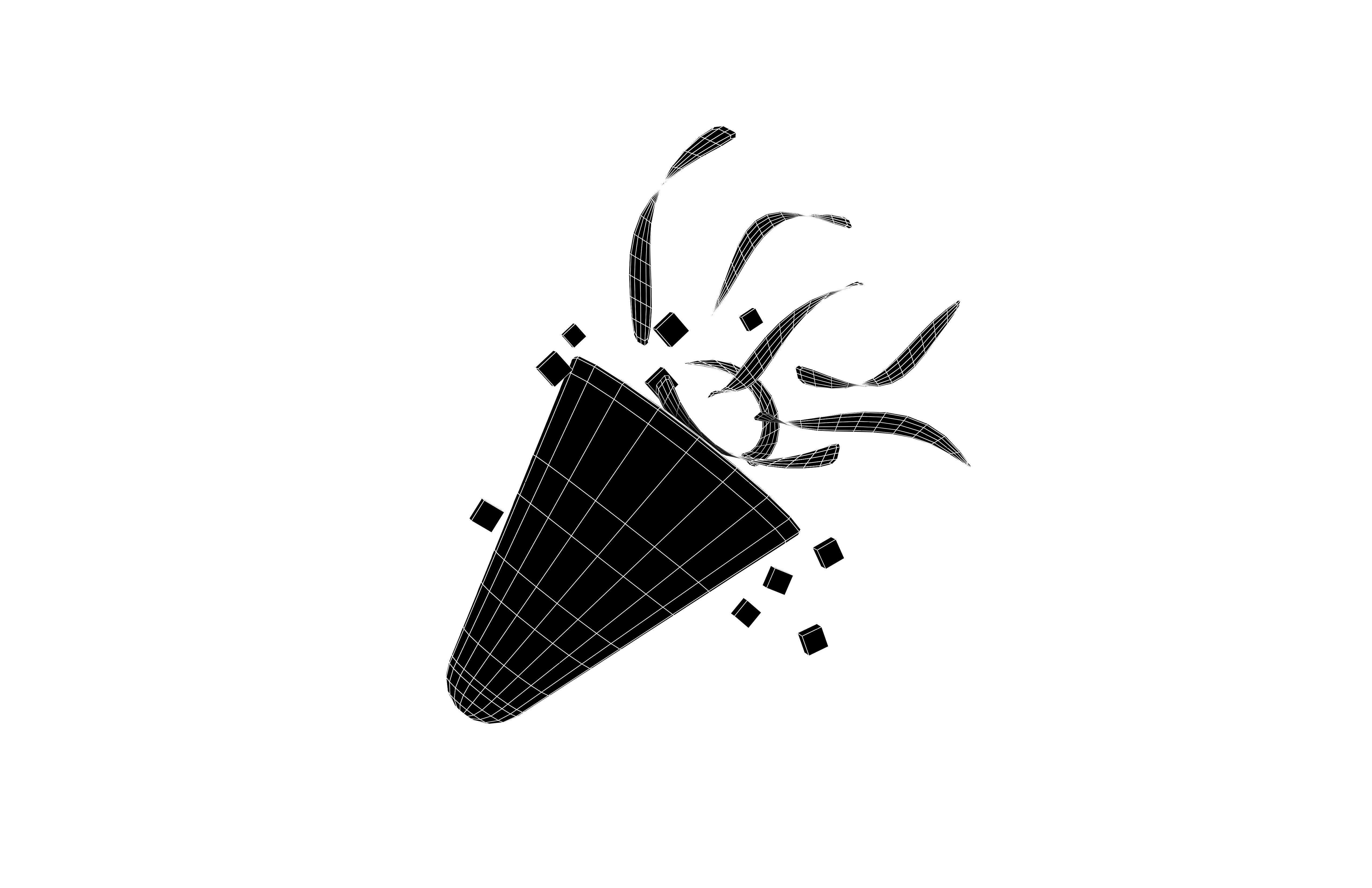 Party Popper v2 001 Low-poly 3D model_5