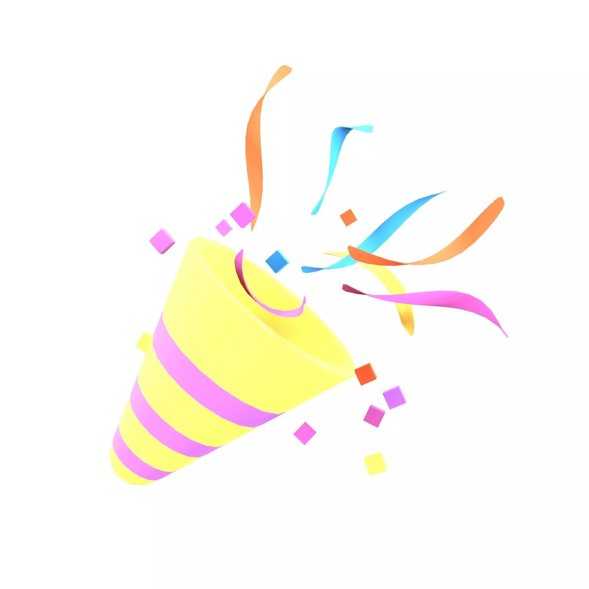 Party Popper v2 001 Low-poly 3D model_0