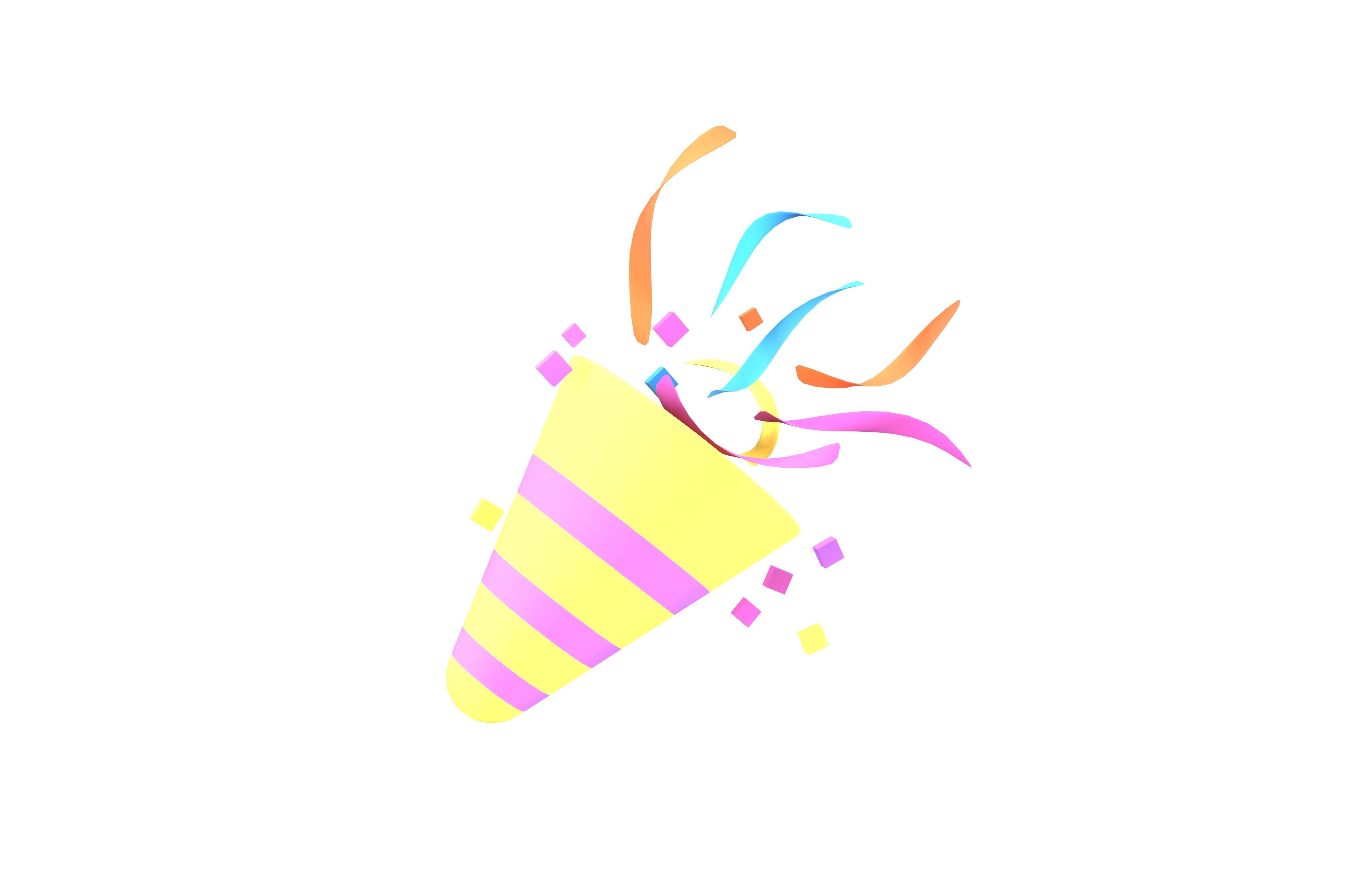 Party Popper v2 001 Low-poly 3D model_1