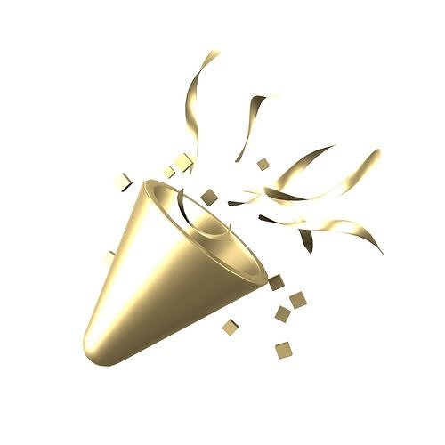 Party Popper v2 003 Low-poly 3D model
