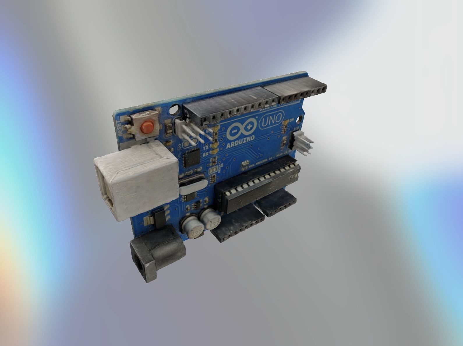 Arduino UNO R3 Circuit Board 3D model_7