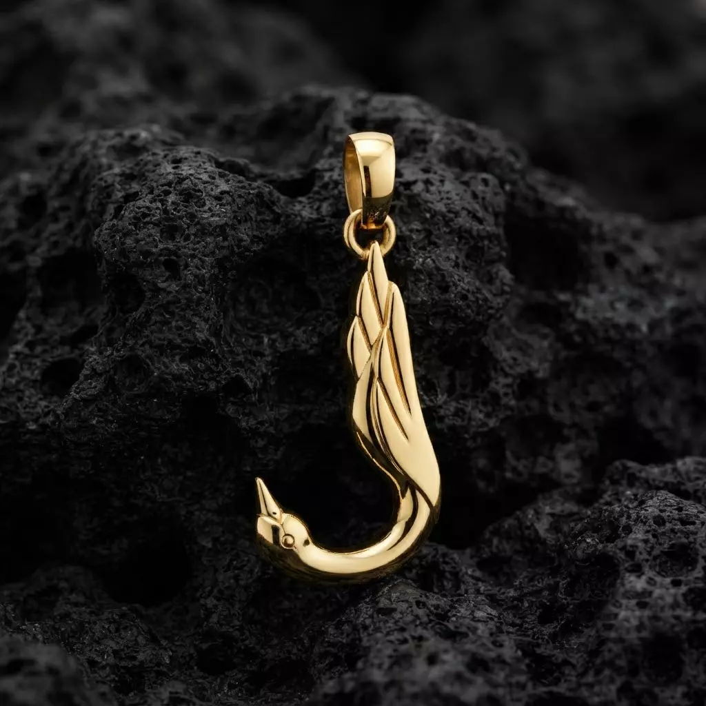 Bird Letter J Pendant 3D print model