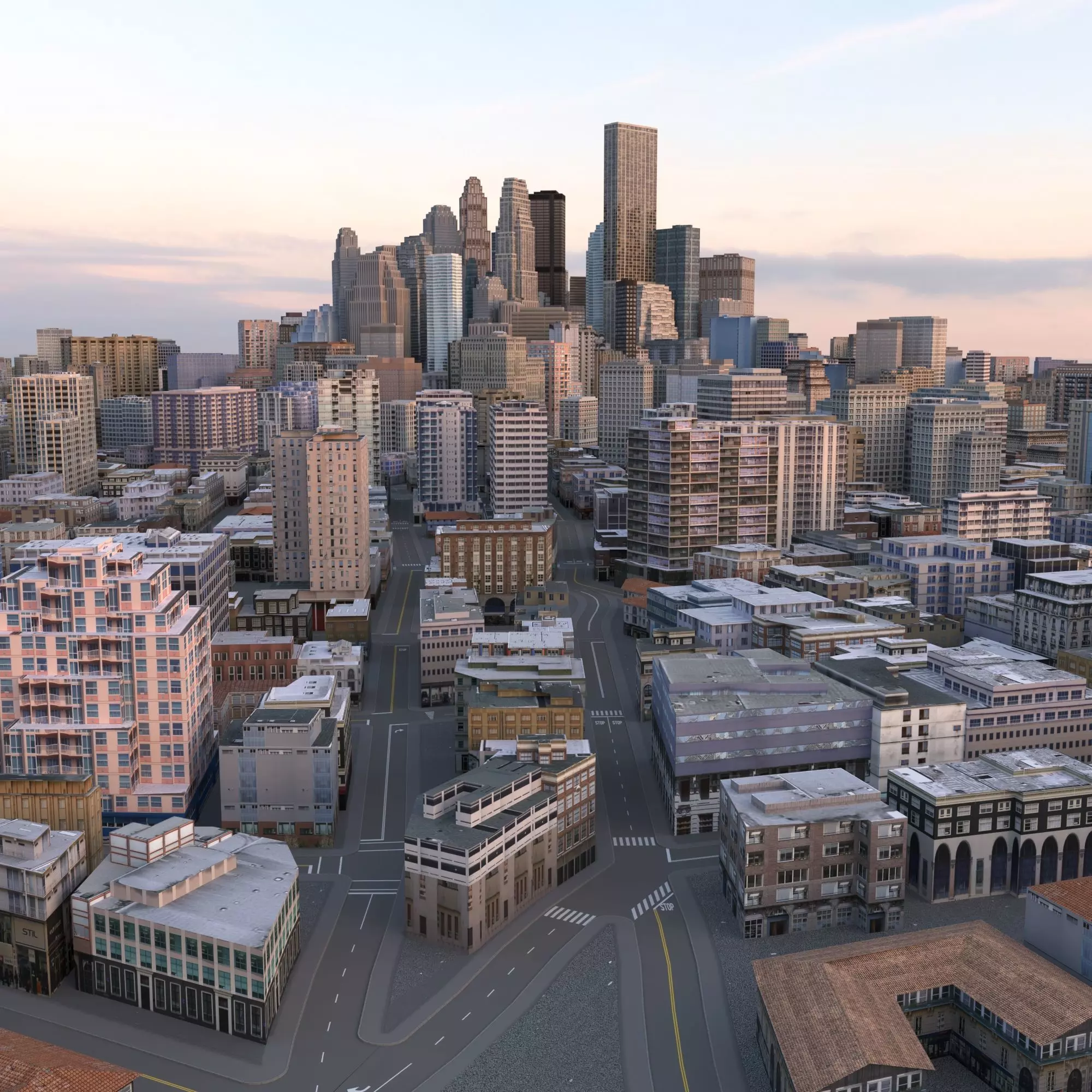 City 64 Low-poly 3D model