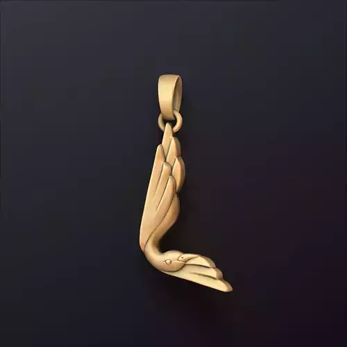 Bird Letter L Pendant