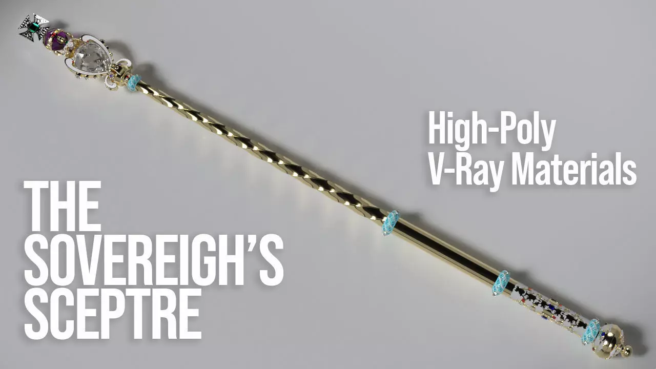 The Sovereigns Sceptre with Cross 3D model_0